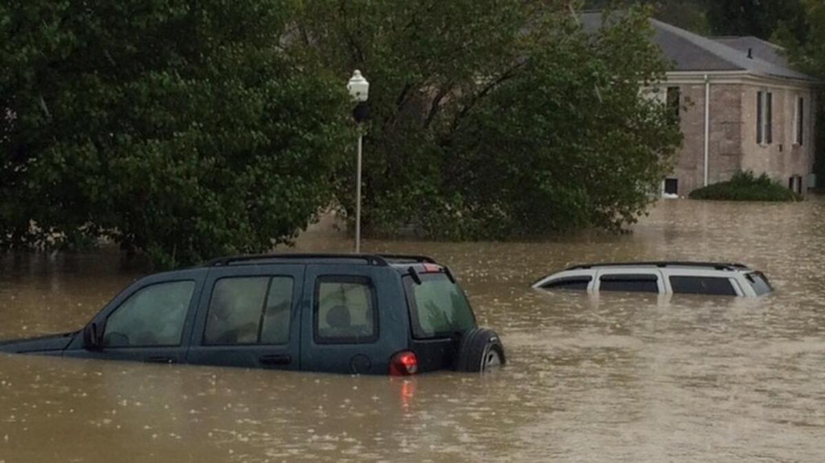 
Cars parked at Hampton Park Apartments, near the intersection of Beltline Boulevard and Rosewood Drive. 
