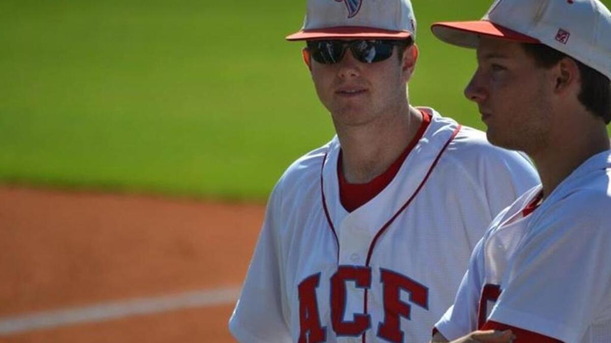 Chris Bates, left, is pictured as a player on A.C. Flora’s baseball team.