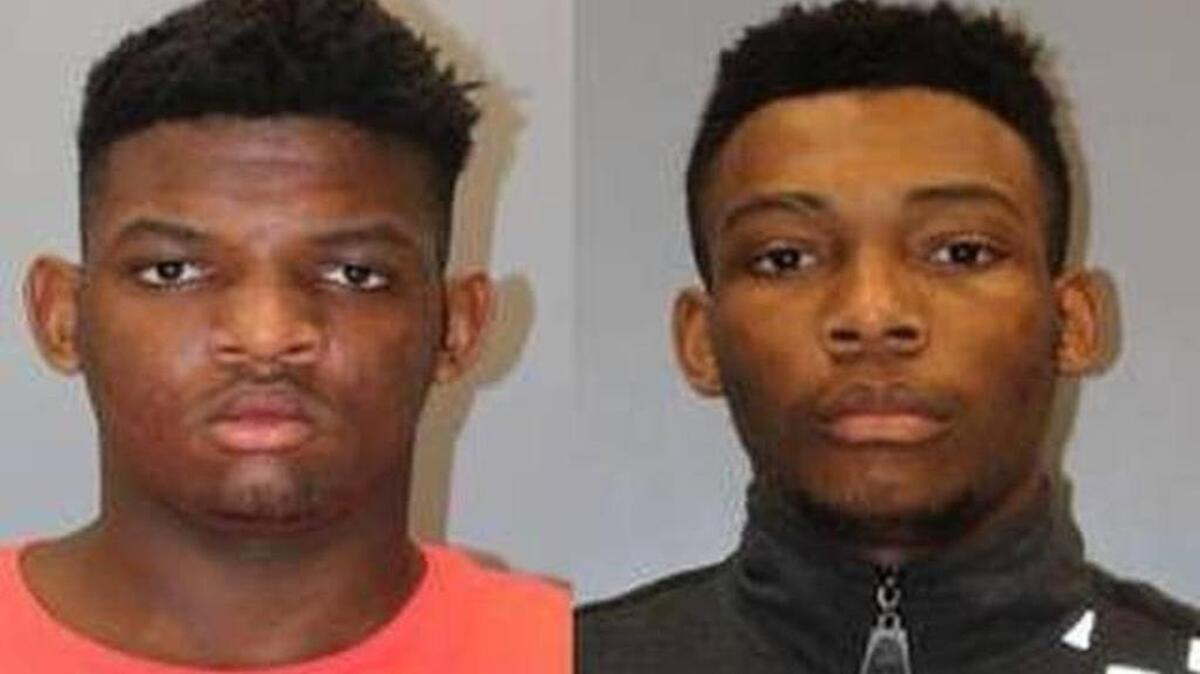 USC basketball players Eric Cobb, left, and Jamall Gregory were arrested earlier in March in connection with a string of BB-gun related property crimes in downtown Columbia.