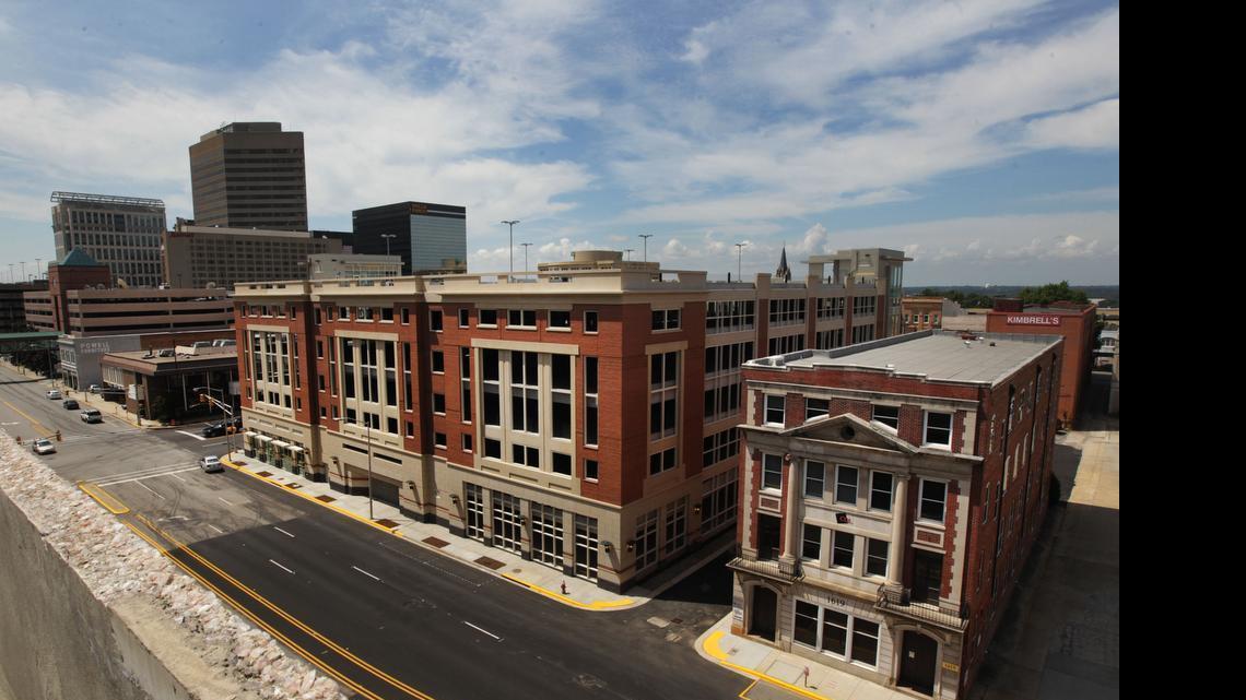 
The Cannon garage at the corner of Taylor and Sumter streets. It has six levels and a pedestrian path to the 1600 block of Main, near Mast General Store.
