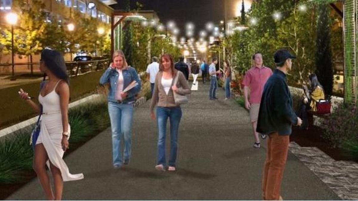 A rendering of the landscaping project underway at the entrance to the Lincoln Street tunnel in the Vista.