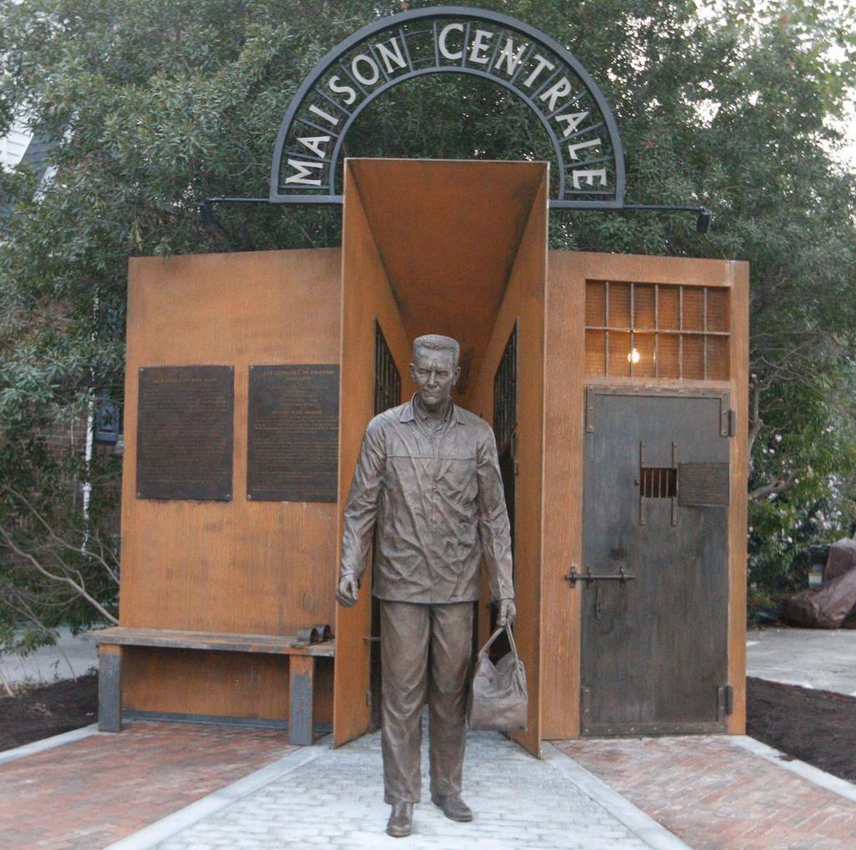Retired Air Force Col. and prisoner of war, Jack Van Loan, was honored during a ceremony in Five Points. A statue of Van Loan as he appeared after 6 years as a P.O.W. and a depiction of the prison camp where Van Loan was held where unveiled in Centennial Plaza. A water feature will be added to the park in the coming weeks. November 11, 2016
