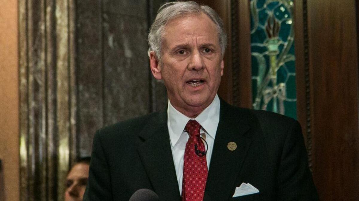 South Carolina Lt. Gov. Henry McMaster speaks after he is sworn-in as governor because Gov. Nikki Haley resigned to take an appointment as United Nations ambassador.