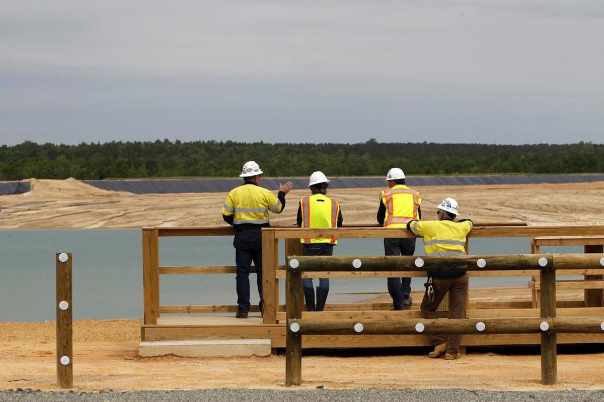 The historic Haile Gold Mine, in Lancaster County, is now owned by OceanaGold, a global gold mining company. The company took the media on a tour of its facilities Thursday, April 27, 2017. Pictured is the Tailings Storage Facility at the mine.