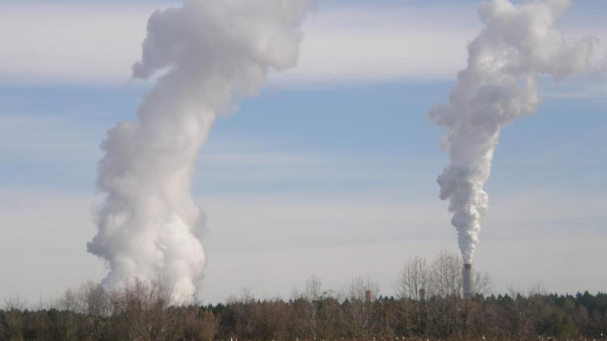 Carbon dioxide emissions from power plants have been a concern in South Carolina. Pictured is the Wateree station operated by SCE&G in Richland County.