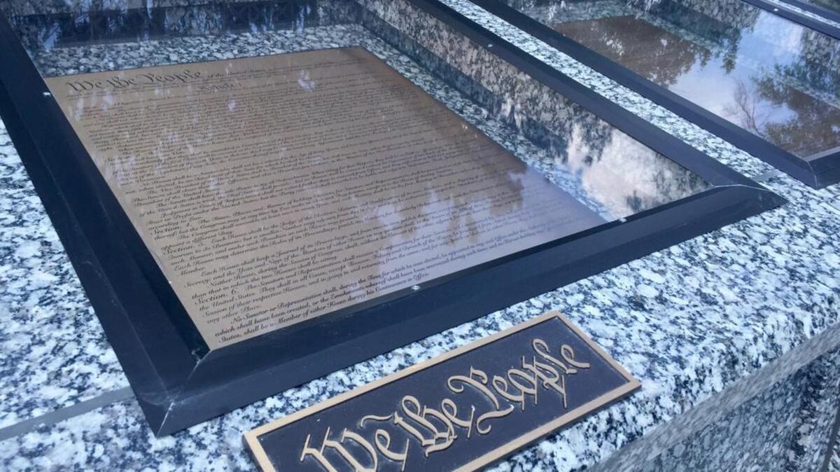 Replicas of the U.S. Constitution, Declaration of Independence and Bill of Rights are on display in the new Charters of Freedom monument at Richland County headquarters.