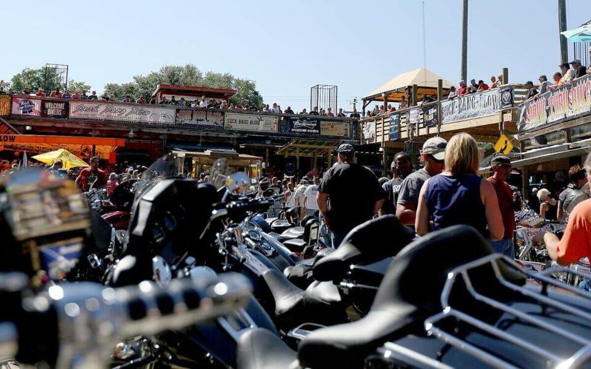
Motorcycles of all kinds are parked at Suck Bang Blow in Murrels Inlet for 2014’s annual Spring Harley-Davidson rally on Friday. 

