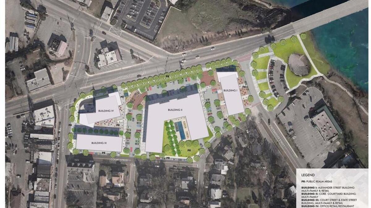 A new development in West Columbia will contain up to 235 apartments and condominiums as well as stores, restaurants and offices, all in multi-story buildings overlooking the Congaree River a block east.