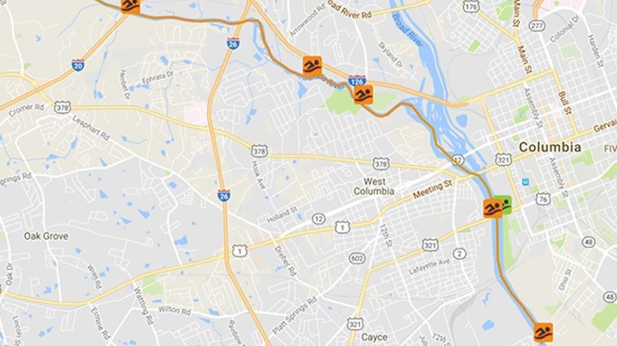 Swimming advisory issued for portion of the Saluda and Congaree rivers on Sept. 14, 2017