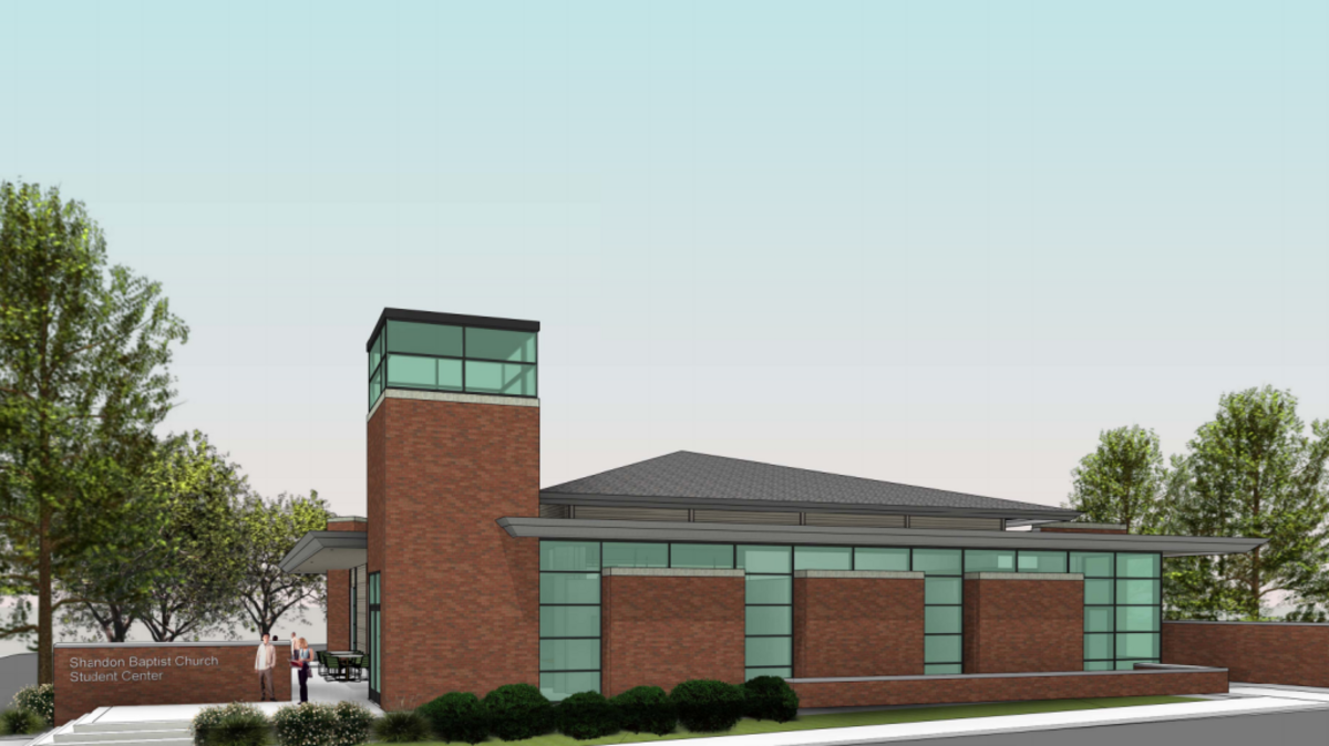 Rendering of the proposed Shandon Baptist Church college ministries center.