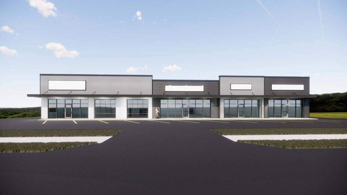 Rendering for the in-progress renovation of a shopping center on State Street in Cayce