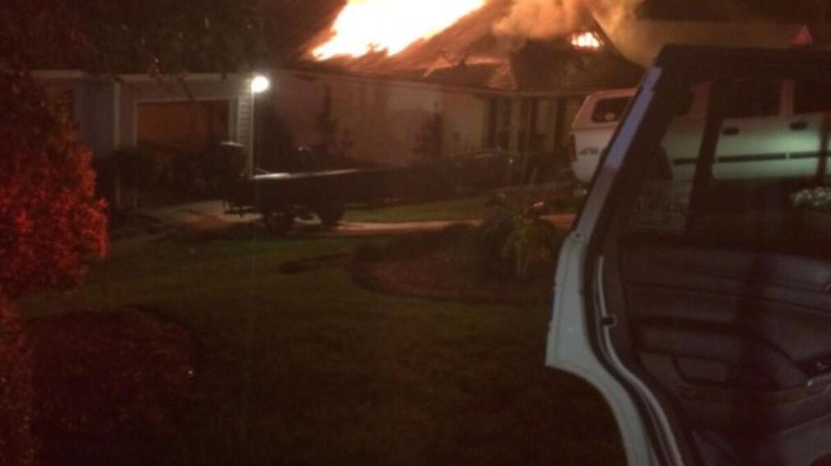A fire near Red Bank destroyed a home Sunday night.