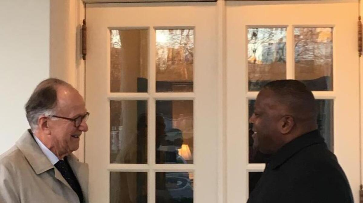 Sumter Mayor Joe McElveen, left, and Columbia Mayor Steve Benjamin in Washington, D.C. Wednesday.