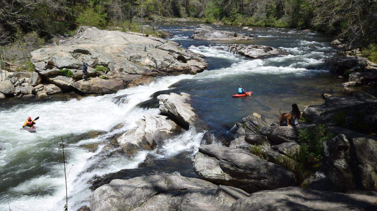 A section of SC’s Chattooga River called Bull Sluice rapids, near where Thomas Hill drowned.