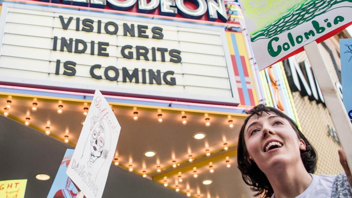 Members of the 2017 Indie Grits Festival team pose for a photo outside of The Nickelodeon Theatre in April 2017. The festival will expand to north Columbia in 2018.