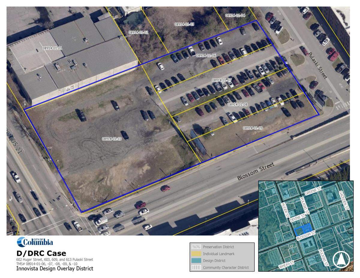The site of the proposed Antique Apartments