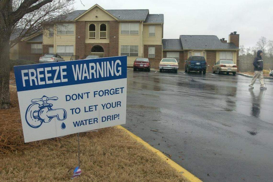 In this file photo, Midlands residents cope with sleet and freezing rain