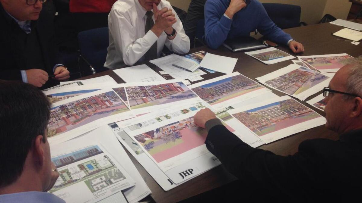 Representatives from The Beach Co. met Wednesday with members of Columbia’s design panel to iron out design concerns for an addition to the CanalSide apartment complex in downtown Columbia.