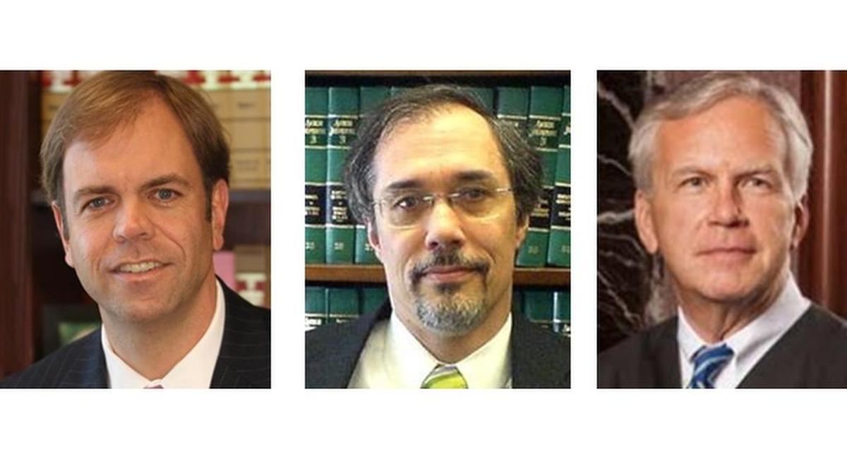 (Left to right) John Few, Ralph King “Tripp” Anderson III, Harris Bruce Williams
