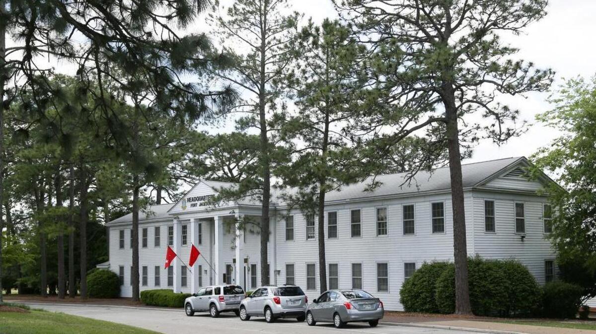 The Headquarters Building at Fort Jackson was torn down in May. A group wants to build a park at the location to celebrate the fort’s centennial.
