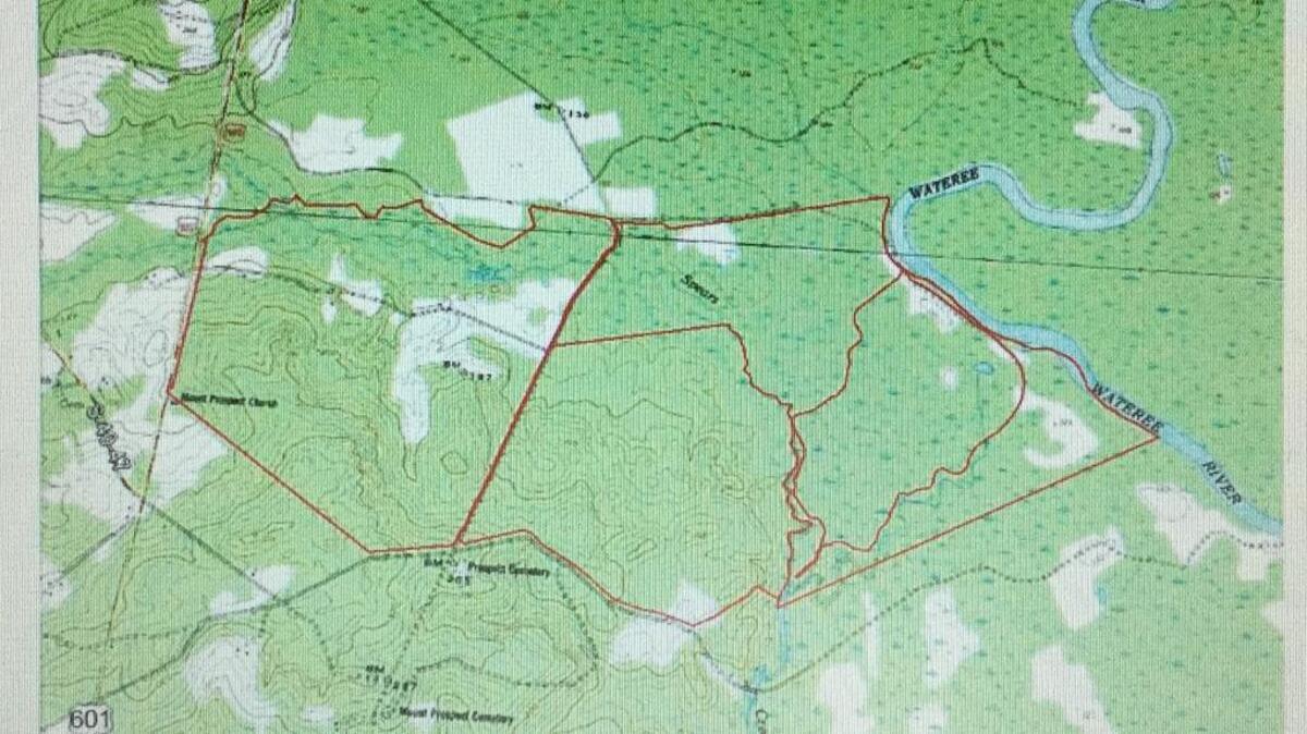 Map of land being protected along the Wateree River