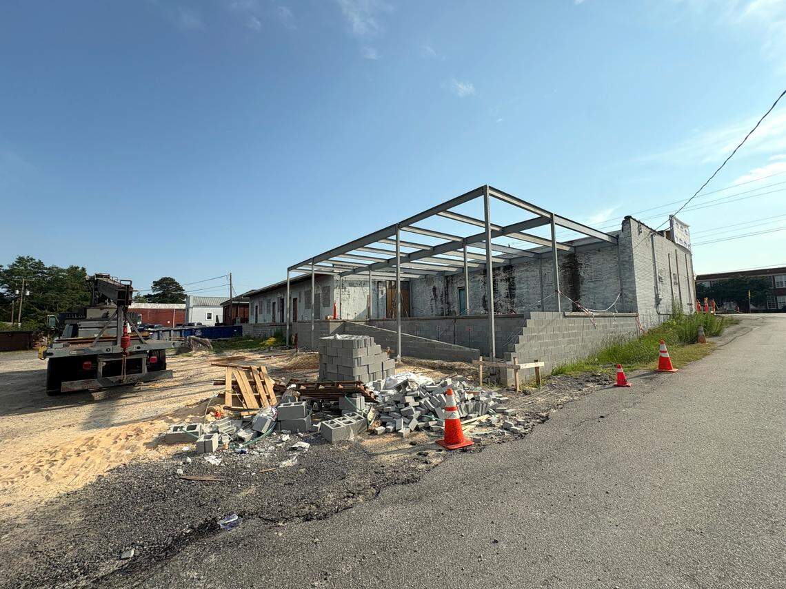 A shopping center on State Street in Cayce in the midst of an extensive revitalization on June 25, 2025.
