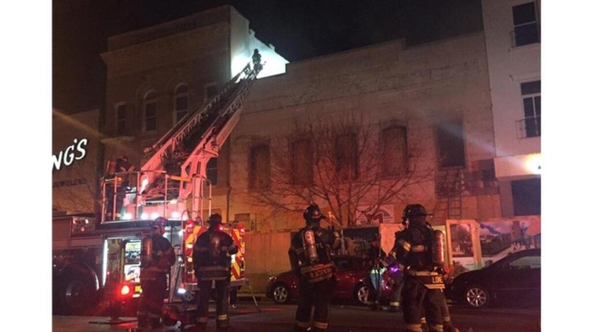 Columbia firefighters battle blaze at construction site of downtown bowling alley on the 1600 block of Main Street