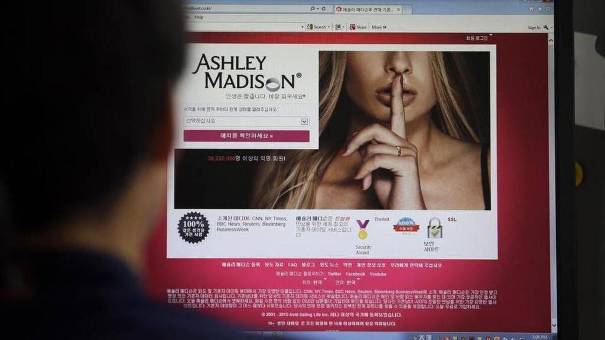 
In this June 10, 2015 photo, Ashley Madison's Korean web site is shown on a computer screen in Seoul, South Korea. Avid Life Media Inc., the parent company of Ashley Madison, a matchmaking website for cheating spouses, said it was hacked and that the personal information of some of its users was posted online. The breach was first reported late Sunday, July 19, 2015, by Brian Krebs of Krebs on Security, a website that focuses on cybersecurity.
