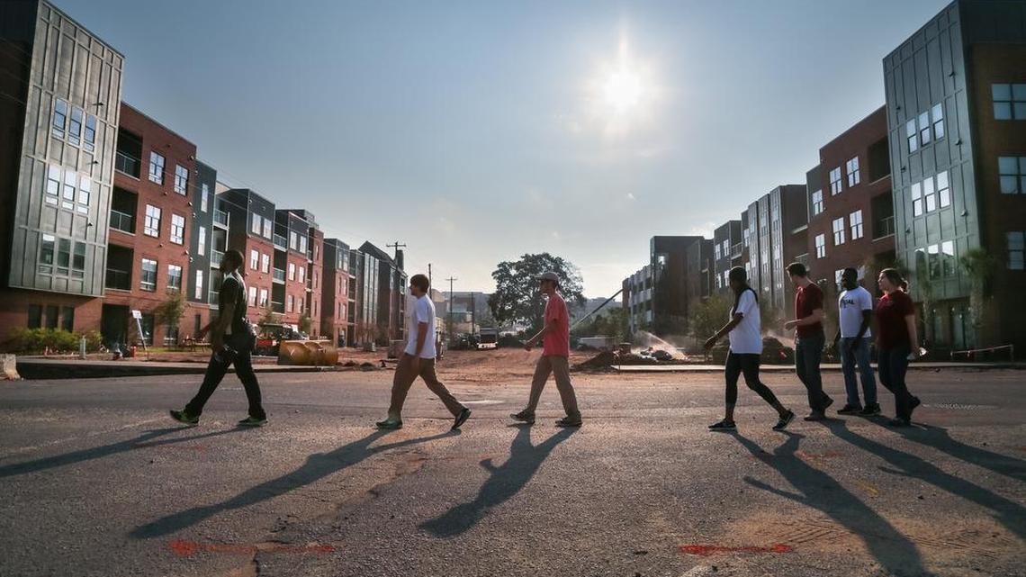 Greene Crossing student apartments on Pulaski Street.
