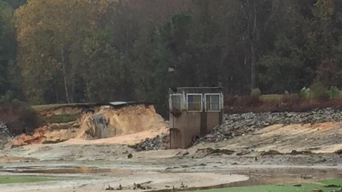 The Semmes Lake dam at Fort Jackson blew out Oct. 4, two years after Army dam inspectors rated it as a serious hazard.
