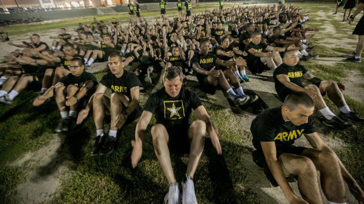 Under Secretary of the Army Patrick J. Murphy joined soldiers in their second week of training during his visit to Fort Jackson Thursday. Murphy visited to get a first-hand look at various aspects of Basic Combat Training.