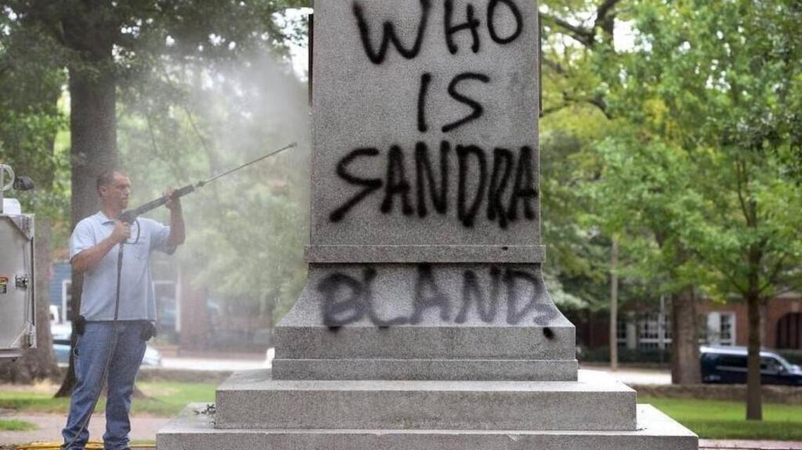 Vandals strike Chapel Hill courthouse, UNC’s Silent Sam again