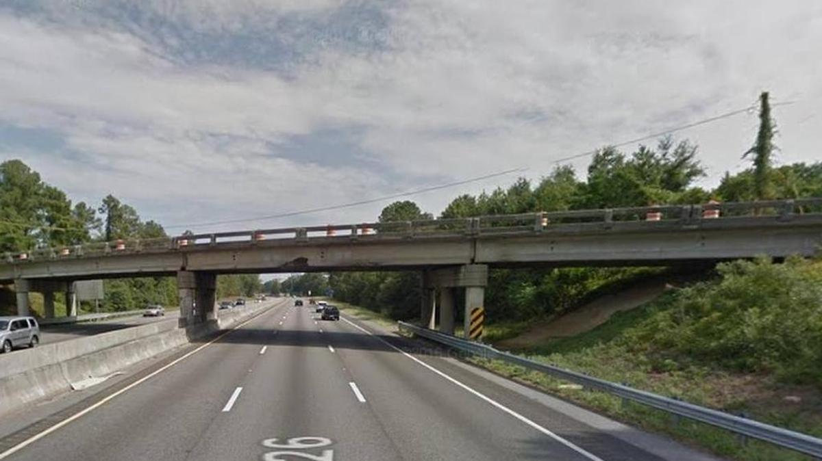 Leaphart Road bridge overpass on I-26 Google Maps - street view