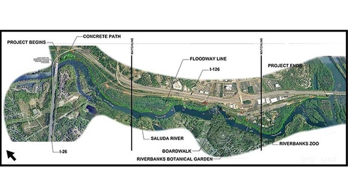 Map of 3 Rivers Greenway expansion project.