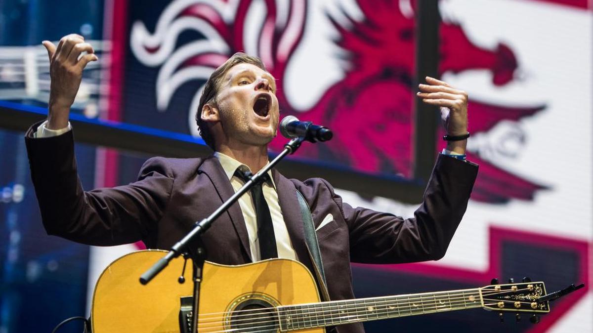Patrick Davis opens up for Darius Rucker Wednesday night at Colonial Life Arena on April 5, 2017, in Columbia, S.C. Rucker performed a free concert, following up on his promise to fans if the South Carolina football team won six games during the 2016 season. April 5, 2017