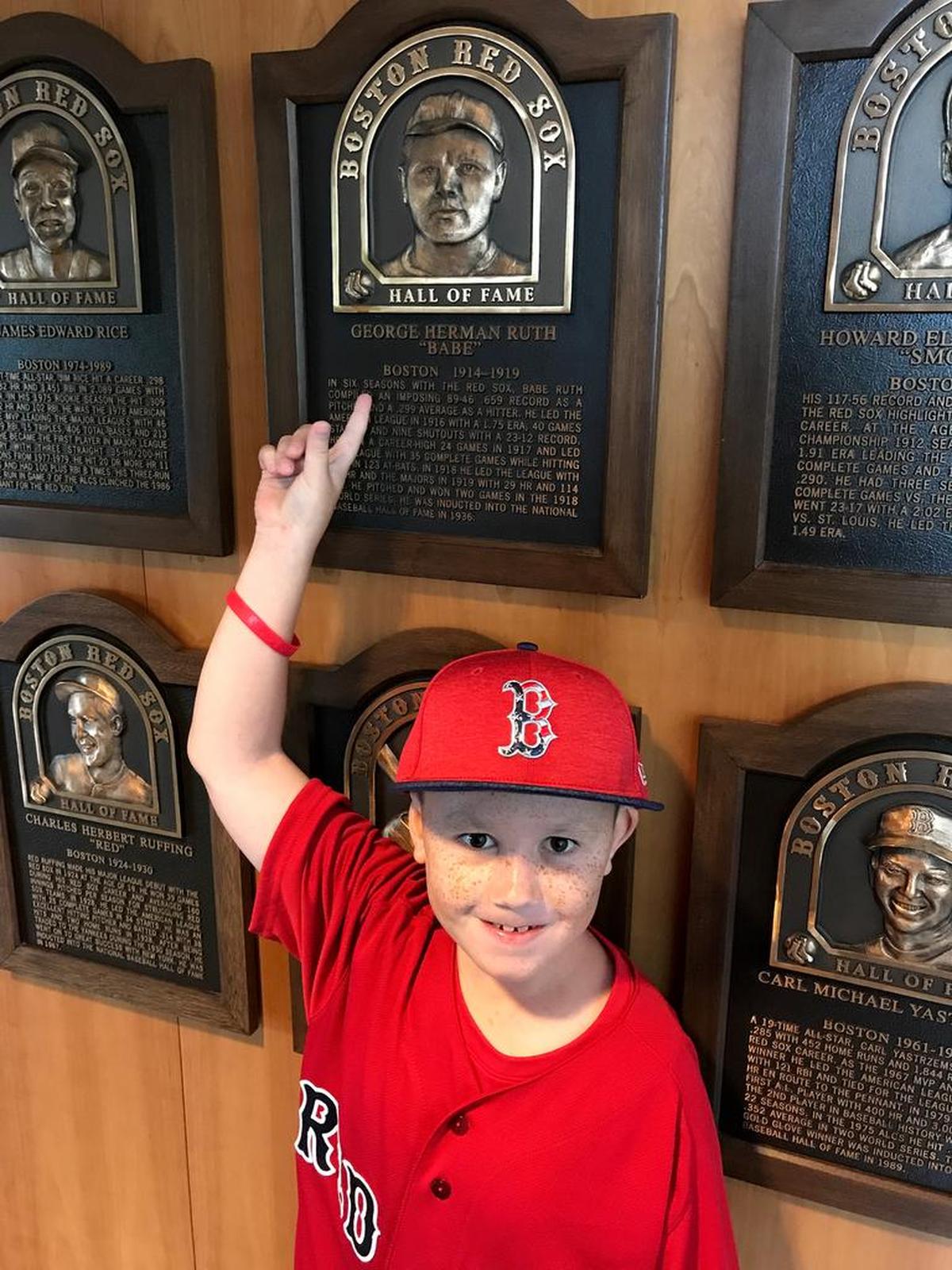 Lexington youngster Eli got to attend a Boston Red Sox game at Fenway Park.