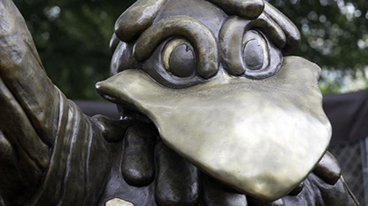 A bronze Cocky statue is being dedicated on USC’s campus on Friday, Sept. 15.