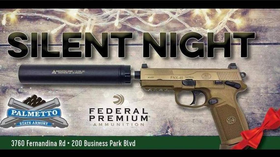 A 2015 post on Palmetto State Armory’s Facebook page shows a Christmas billboard that has drawn particular criticism.