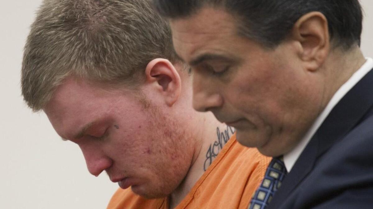 John Coddington, left, in court last month with 16th Circuit Chief Public Defender Harry Dest.