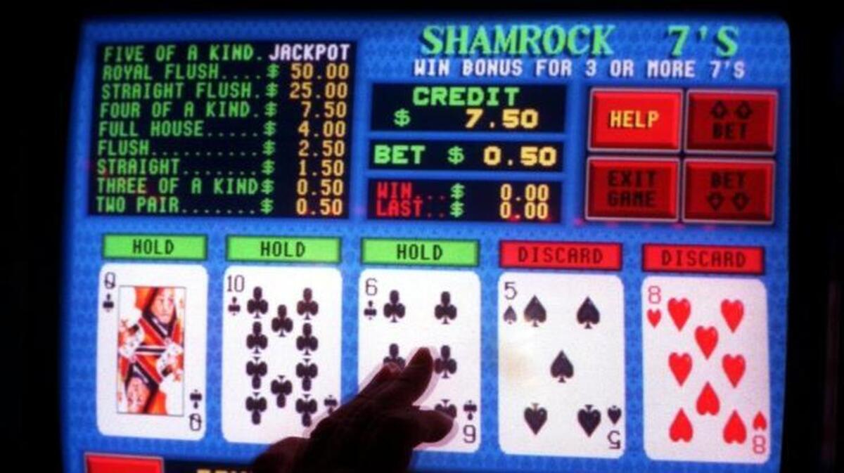 
Video poker machines such as this once flooded bars, restaurants and poker parlors all over South Carolina. They were declared illegal in July 2000.
