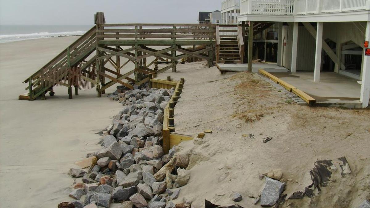 Folly Beach, like many coastal towns, periodically dredges sand from the ocean to widen the eroding seashore