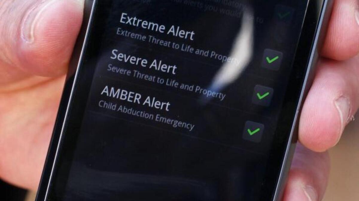 Mobile phones can get notifications of emergencies or other important developments.