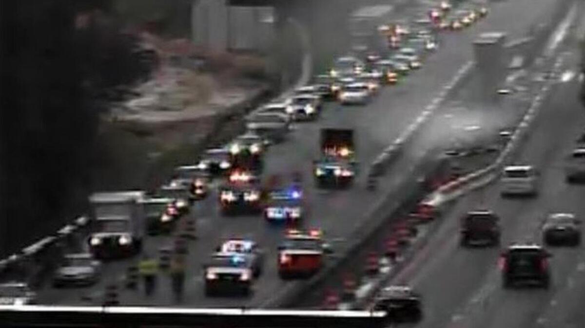 A section of I-26 is affected an asphalt defect.