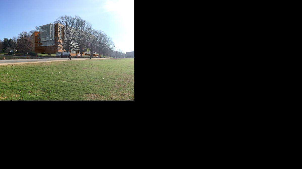 
A conceptual rendering of a new building across from Bowman Field on the Clemson University campus. 
