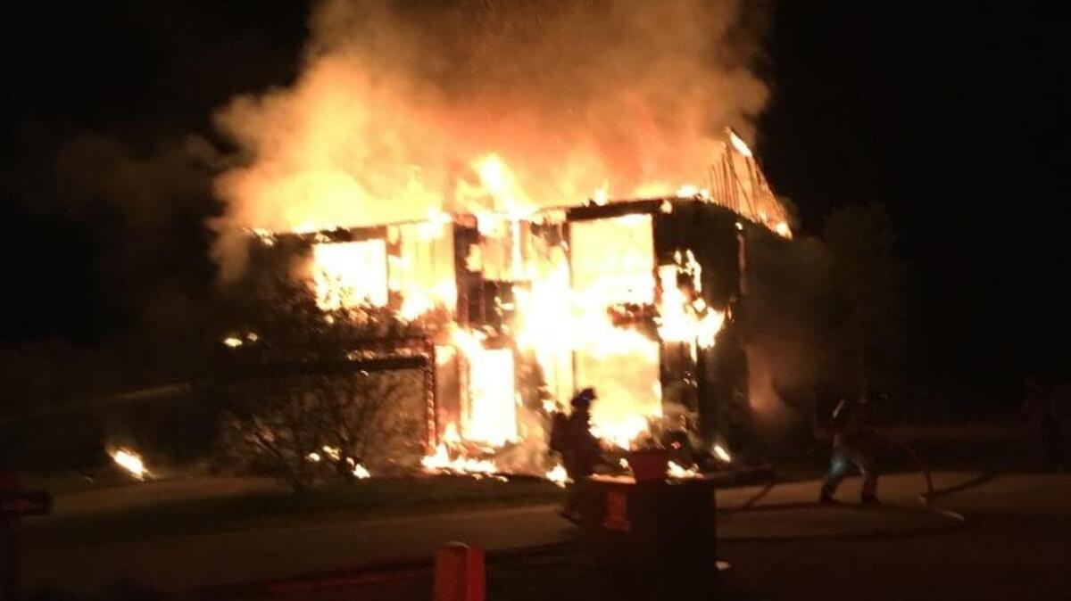 A fire in Gaston destroyed this home Sunday night.