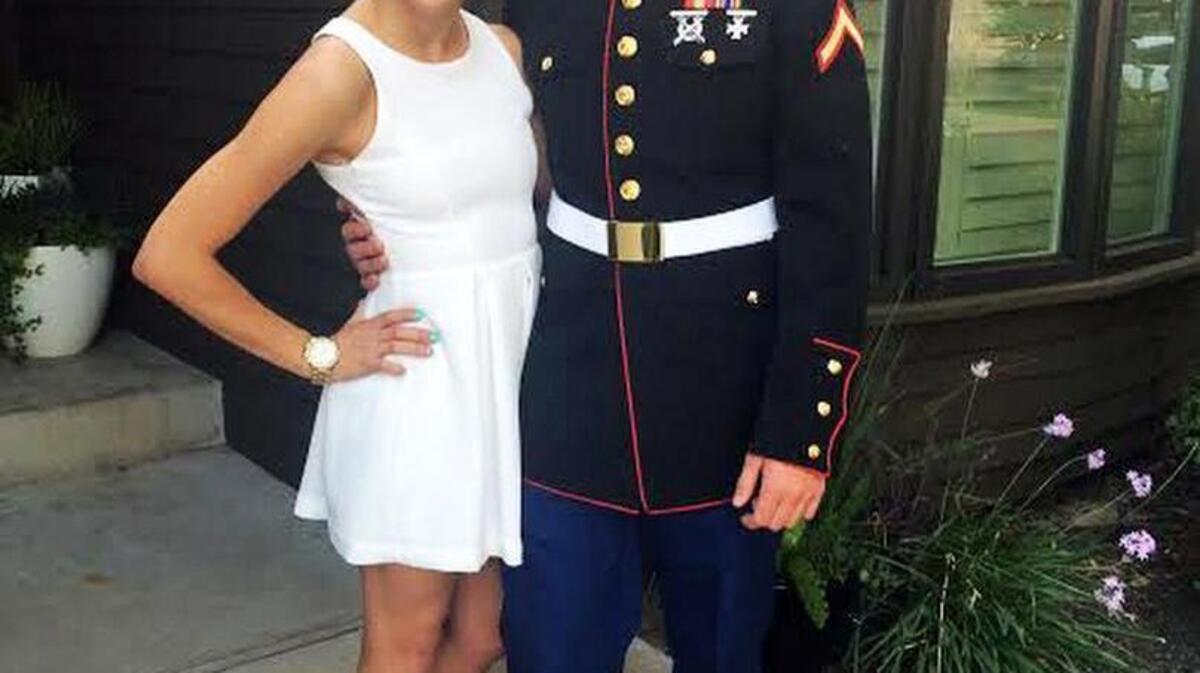 Lance Cpl. Layne M. Johnson, of Modesto, with his girlfriend Kylee Hallday, in 2015. Johnson died on Wednesday, Nov. 18, 2015, in an auto accident.