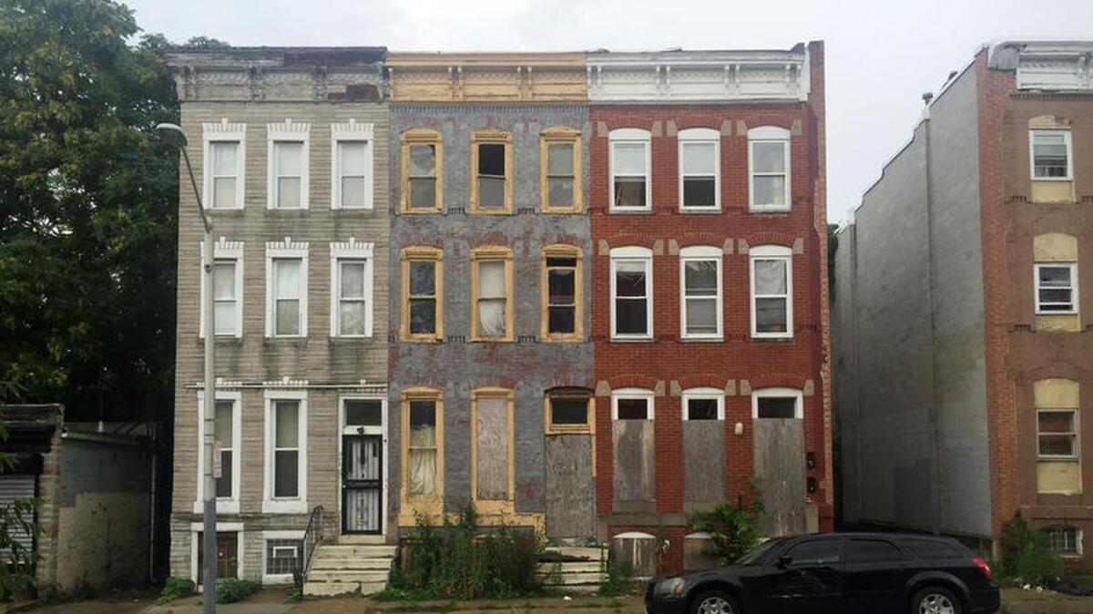 
These abandoned Baltimore apartments, shown on July 29, are the former homes of some victims of lead paint poisoning. 
