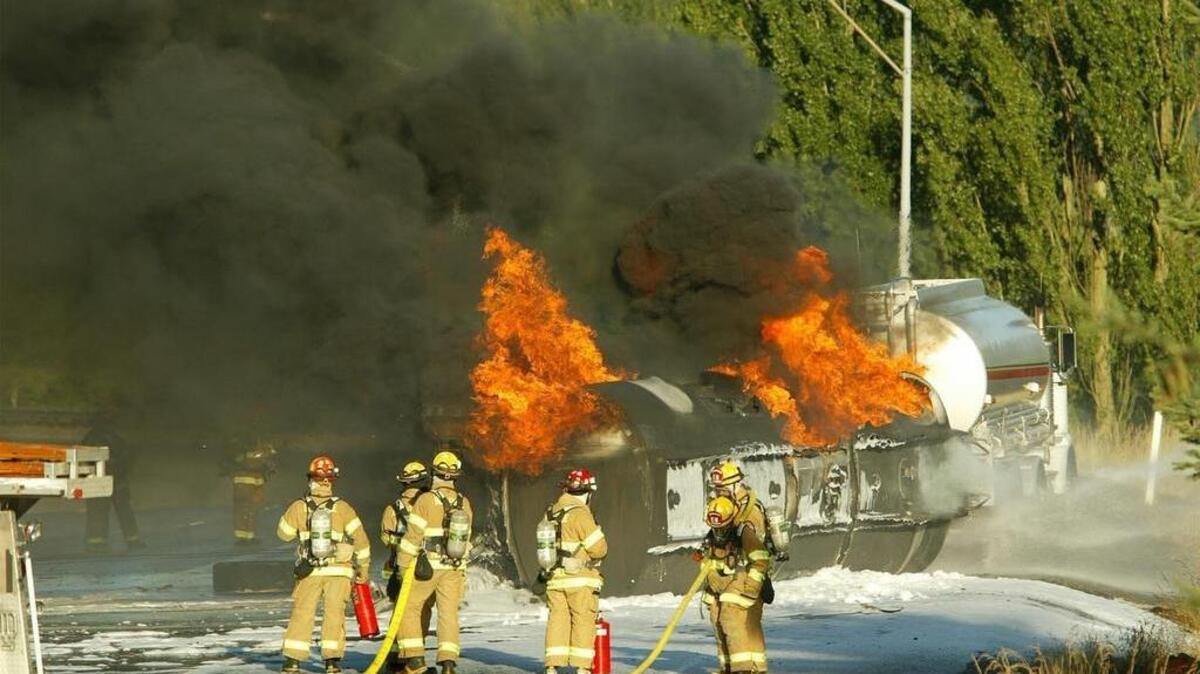 In this 2002 photo, firefighting foam is used after a truck accident in Issaquah, Wash. The accident took place near a well that supplies drinking water to the city. That well is now contaminated and not in use, but the city says it has not confirmed the source.