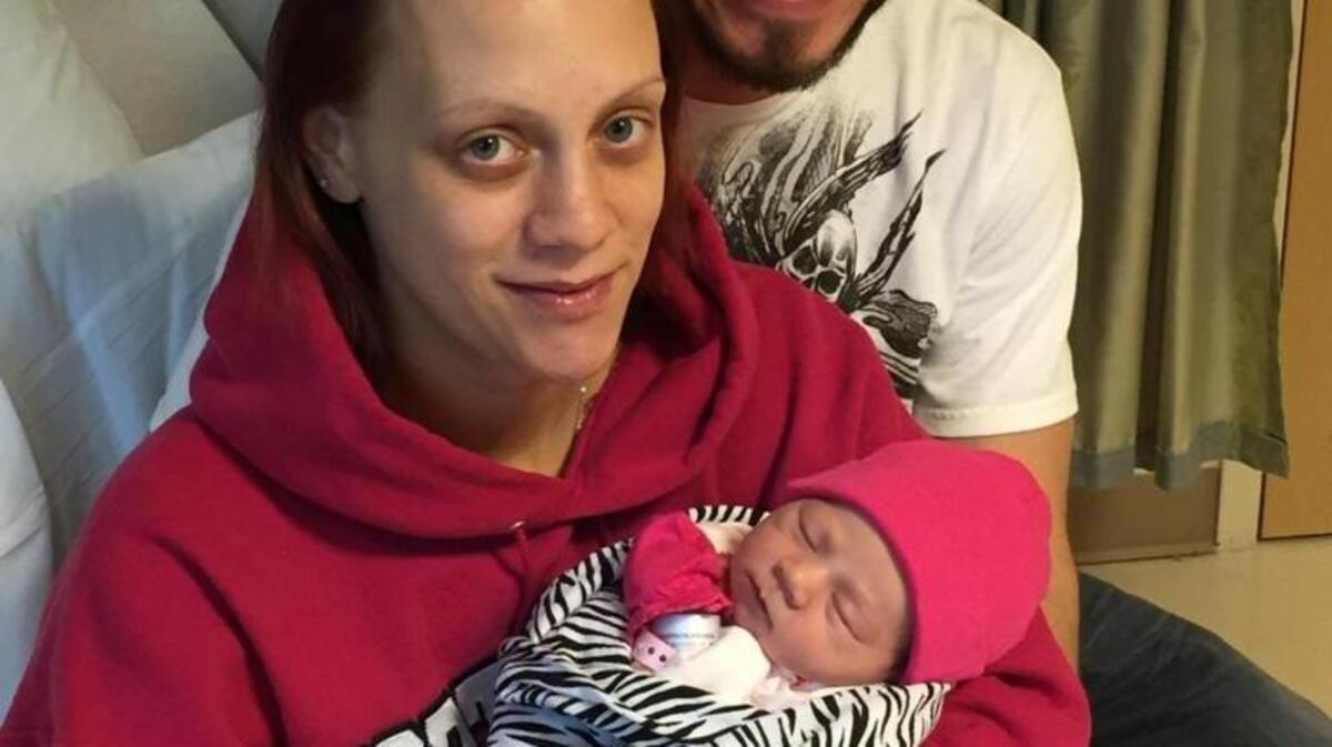 The happy Cornelius family: mom Amanda Anderson; dad Joseph Sutton; and baby Annabelle Jade Sutton