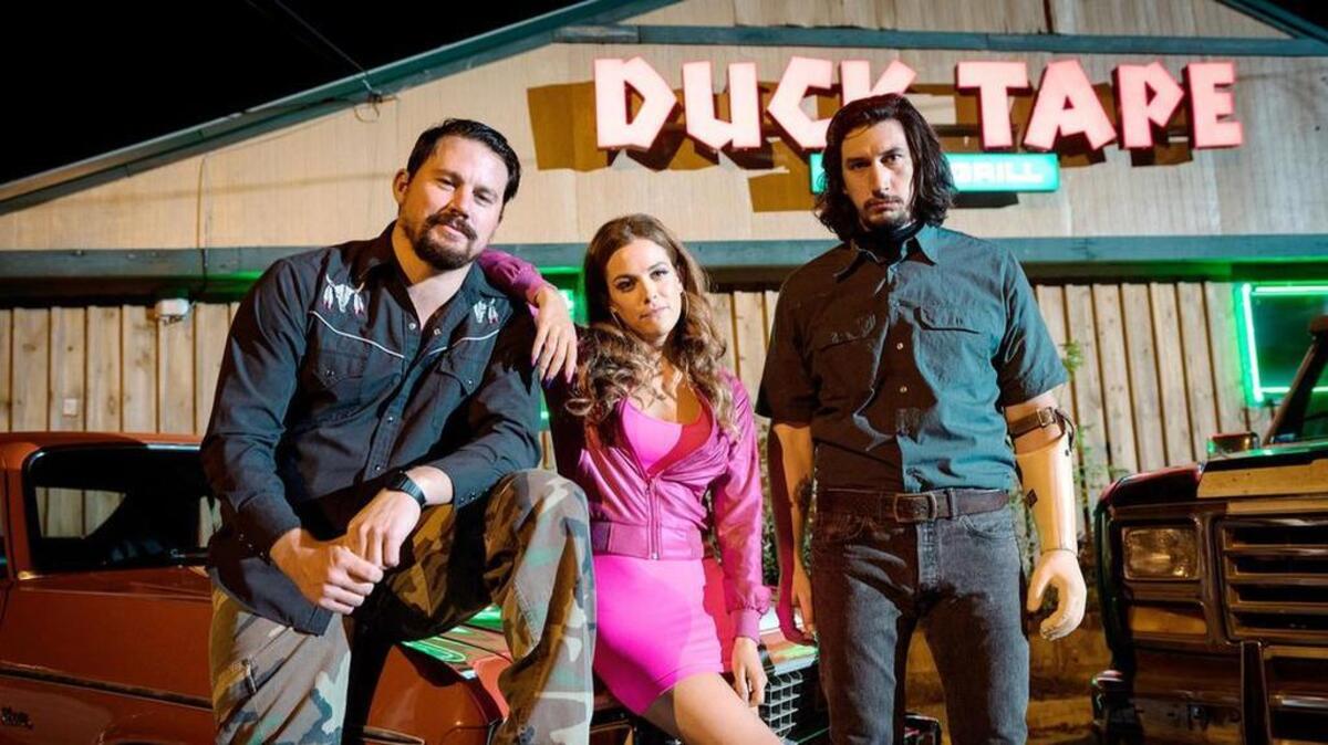 Channing Tatum (left) stars as Jimmy Logan, Riley Keough as Mellie Logan and Adam Driver as Clyde Logan in Steven Soderbergh’s “Logan Lucky,” a Fingerprint Releasing and Bleecker Street release.